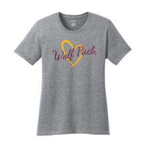 Women's Colonie Elementary Wolf Pack Heart Tee