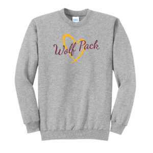 Youth Elementary Wolf Pack Heart Sweatshirt