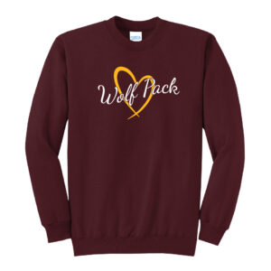 Unisex Elementary Wolf Pack Heart Sweatshirt